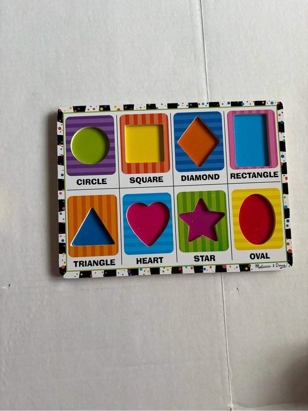 Melissa & Doug Wooden Shape Sorting Puzzle - Multicolor